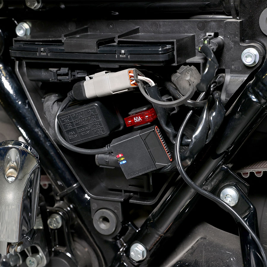 Power Vision 4 für alle Harley Davidson® Modelle mit CAN-Bus zum Flashen über die App eingebaut